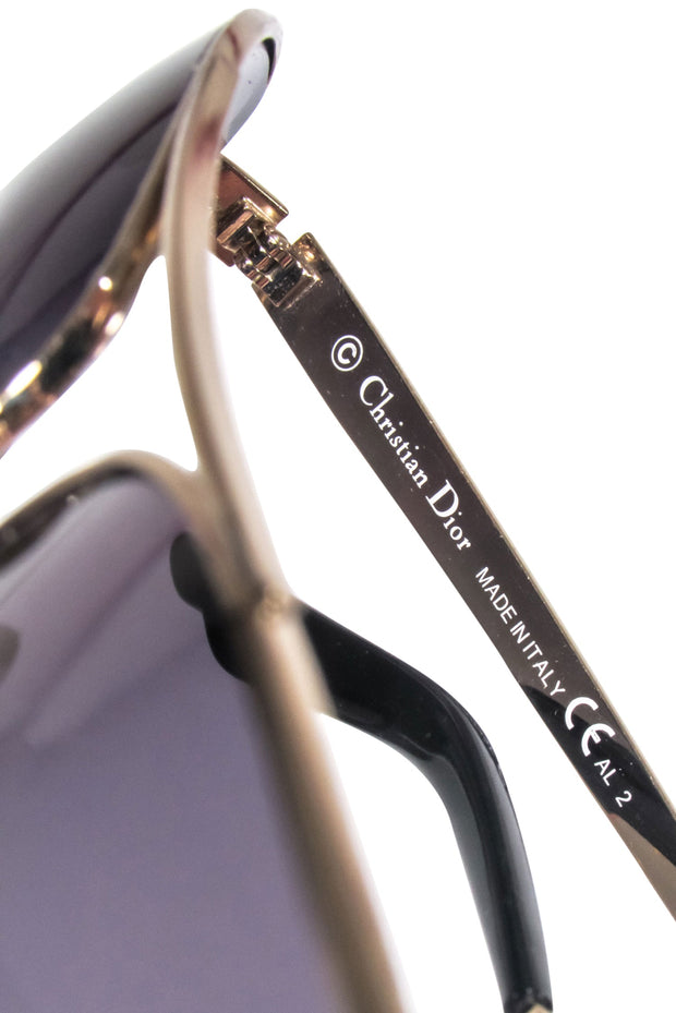 Current Boutique-Christian Dior - Gold Framed Aviators w/ Black Ombre Lenses