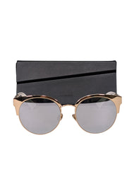 Current Boutique-Christian Dior - Gold & White Sunglasses