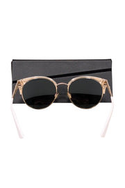 Current Boutique-Christian Dior - Gold & White Sunglasses