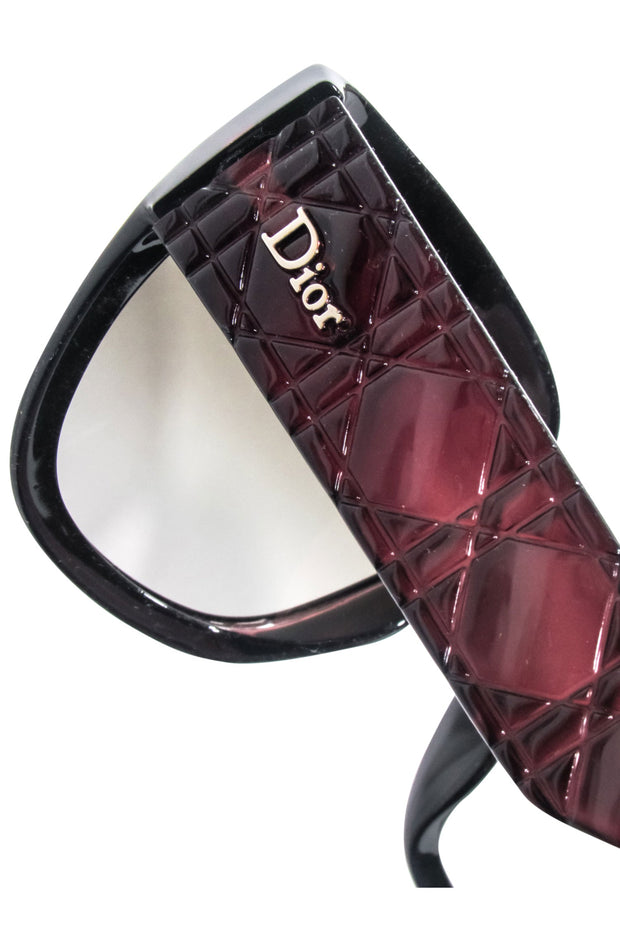 Current Boutique-Christian Dior - Iridescent Maroon Large Sunglasses