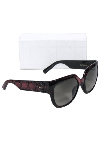 Current Boutique-Christian Dior - Iridescent Maroon Large Sunglasses