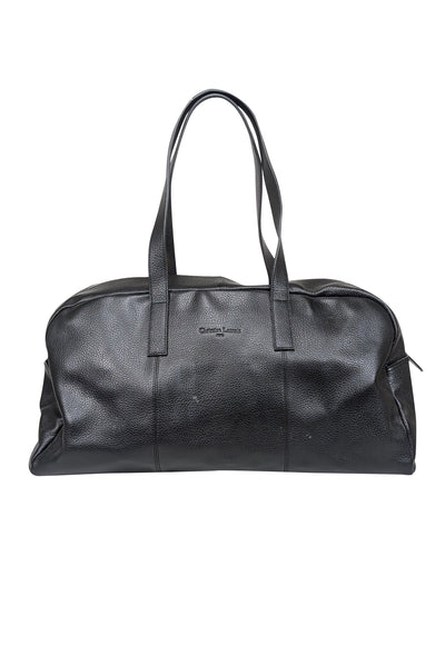 Current Boutique-Christian LaCroix - Large Black Pebbled Leather Duffle Bag