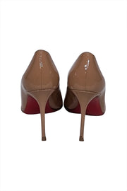 Current Boutique-Christian Louboutin - Beige Patent Leather Basic Pumps Sz 6.5