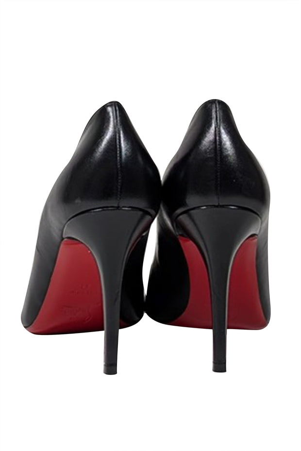 Current Boutique-Christian Louboutin - Black Leather Pointed Toe Pumps Sz 11