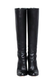Current Boutique-Christian Louboutin - Black Leather Tall Calf Boot Sz 7