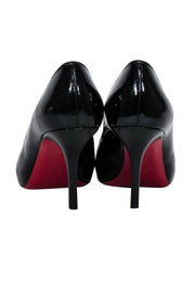 Current Boutique-Christian Louboutin - Black Patent Leather Peep Toe Heels Sz 7