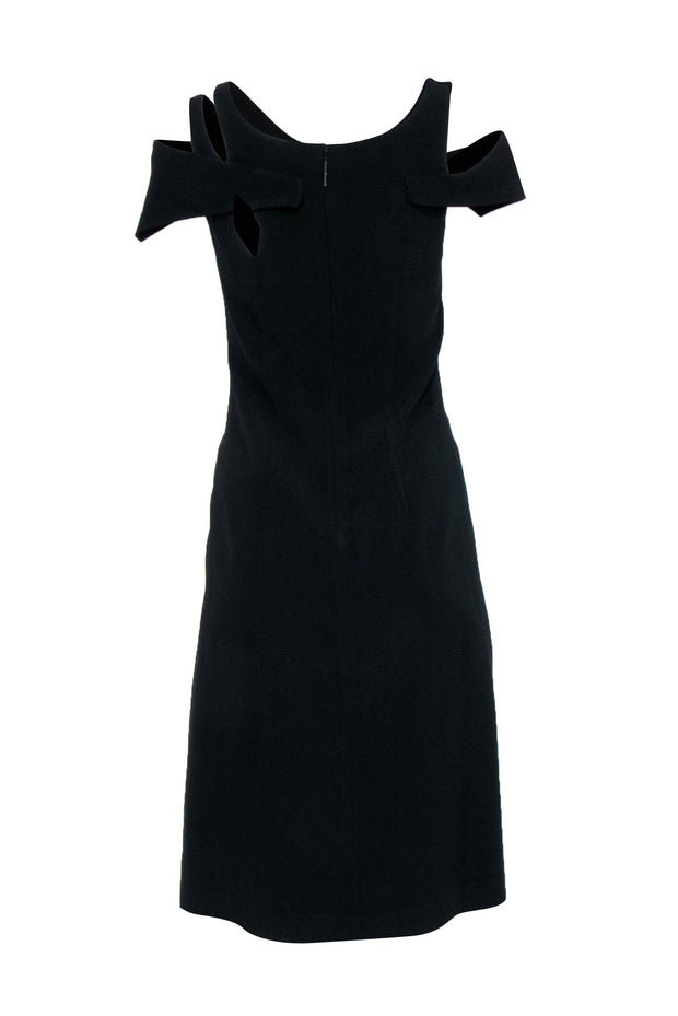 Current Boutique-Christopher Kane - Black Midi Dress w/ Cutouts Sz 4