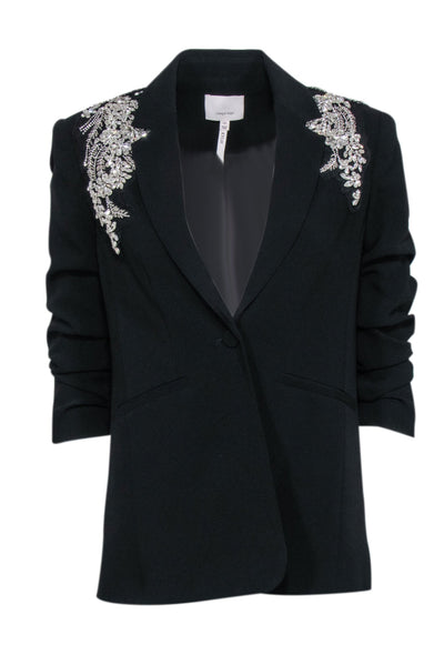 Current Boutique-Cinq a Sept - Black "Kylie Crystal Embellished" Blazer Sz 00