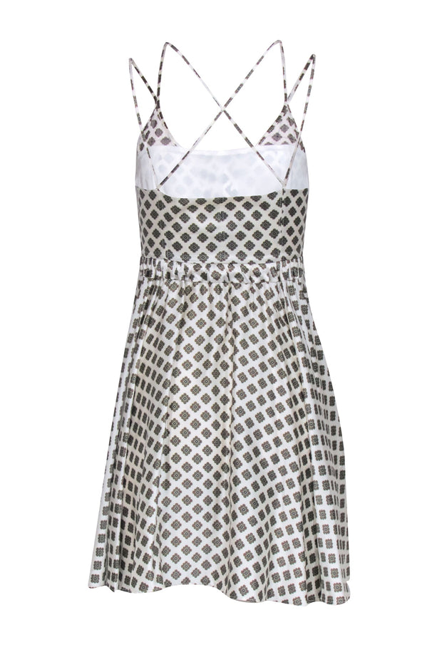 Current Boutique-Cinq a Sept - Ivory Sleeveless Geometric Print Dress Sz XS