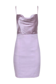 Current Boutique-Cinq a Sept - Lavender Silk Paneled Cowlneck "Karina" Dress Sz 6