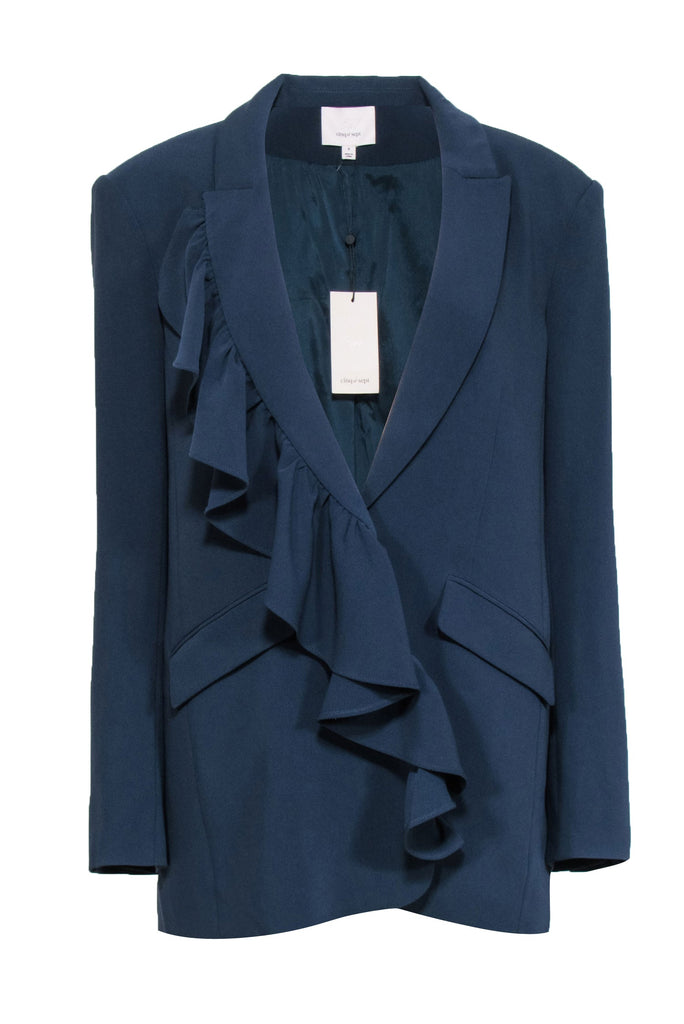 Peacock blue blazer best sale