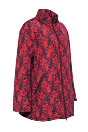 Current Boutique-Cinq a Sept - Red & Maroon Floral Puffer Coat Sz M