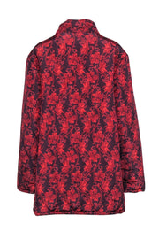 Current Boutique-Cinq a Sept - Red & Maroon Floral Puffer Coat Sz M