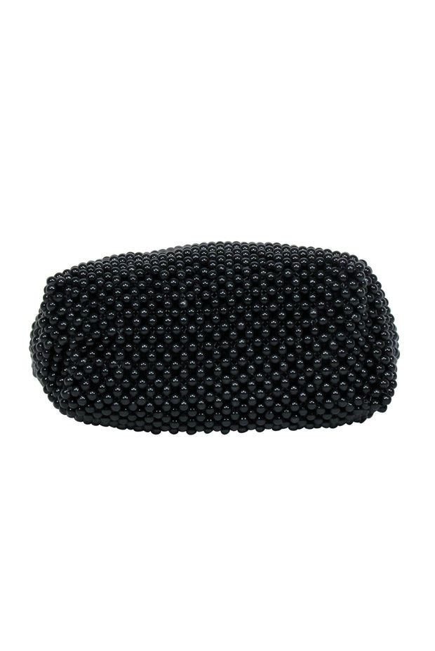 Current Boutique-Cleobella - Black Beaded Handbag w/ Marble Handles