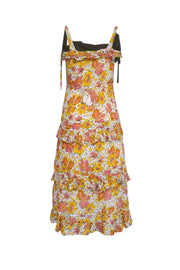 Current Boutique-Cleobella - Yellow & Pink Floral Print Sleeveless Dress Sz XS