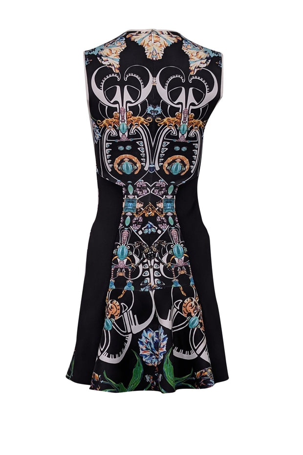 Current Boutique-Clover Canyon - Black Abstract Jewel Print Sleeveless Mini Dress Sz XS