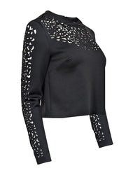 Current Boutique-Clover Canyon - Black Long Sleeve w/ Laser Cut Details Shirt Sz XS