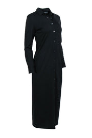 Current Boutique-Club Monaco - Black Knit Maxi Shirt Dress Sz XS