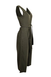 Current Boutique-Club Monaco - Green Sleeveless Tie-Back Jumpsuit Sz 2