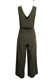 Current Boutique-Club Monaco - Green Sleeveless Tie-Back Jumpsuit Sz 2