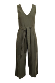 Current Boutique-Club Monaco - Green Sleeveless Tie-Back Jumpsuit Sz 2