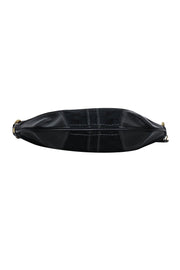 Current Boutique-Coach - Black Monogram Shoulder Bag w/ Leather Trim
