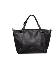 Current Boutique-Coach - Black Pebbled Leather Satchel