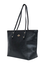 Current Boutique-Coach - Black Pebbled Leather Tote Bag
