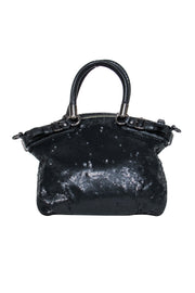 Current Boutique-Coach - Black Sequin Leather Trim Crossbody Bag
