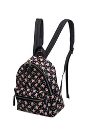 Current Boutique-Coach - Black w/ Pink Star Print Coated Canvas Mini Backpack