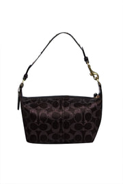 Current Boutique-Coach - Brown Metallic Monogram Mini Shoulder Bag