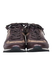 Current Boutique-Coach - Brown Monogram Lace Up Sneakers Sz 8