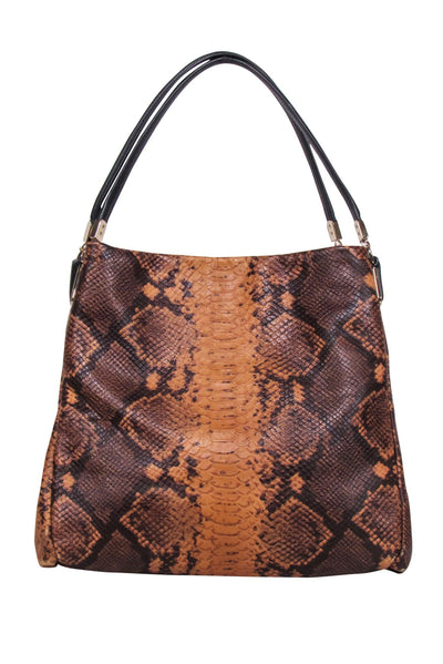 Current Boutique-Coach - Brown Snakeskin Embossed Shoulder Bag