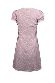 Current Boutique-Coach - Lavender & Cream Floral Print Short Sleeve Dress Sz 0