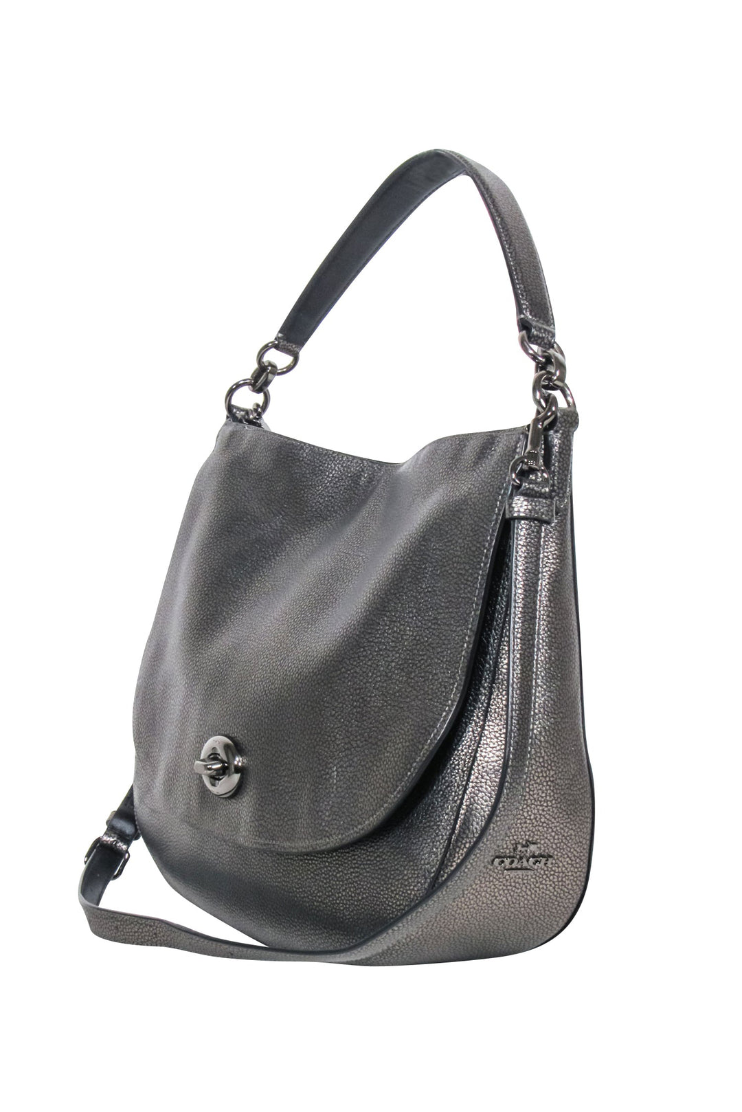 Coach Metallic Charcoal/Gunmetal offers Shoulder Bag 14