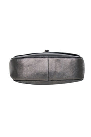 Current Boutique-Coach - Metallic Gunmetal Pebbled Leather Satchel