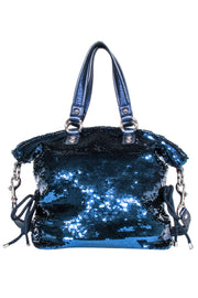 Current Boutique-Coach - Navy Poppy "Spotlight" Sequin Bag
