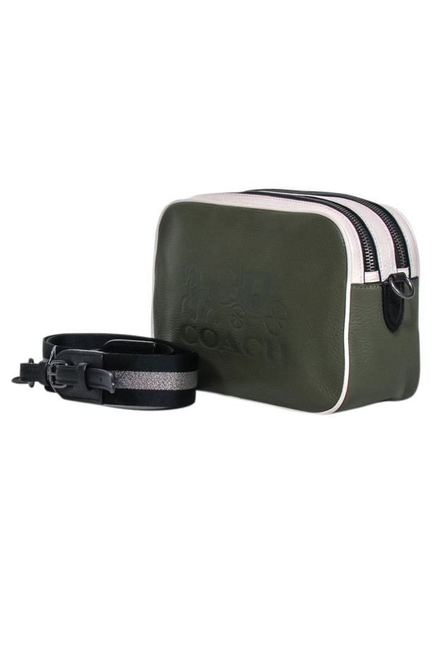 Current Boutique-Coach - Olive Leather Crossbody Bag w/ Cream Trim