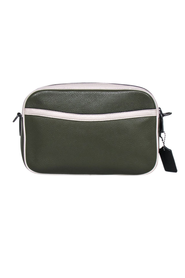 Current Boutique-Coach - Olive Leather Crossbody Bag w/ Cream Trim