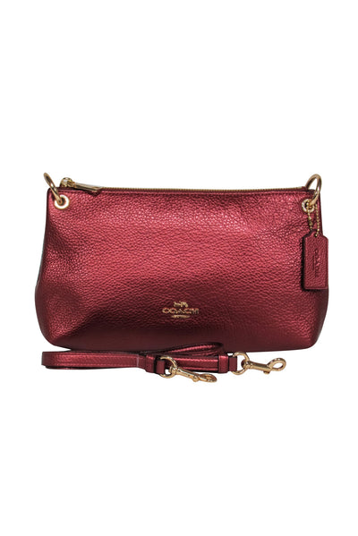 Current Boutique-Coach - Red Metallic Leather Crossbody