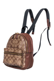 Current Boutique-Coach - Tan & Brown Monogram Coated Canvas & Leather Mini Backpack