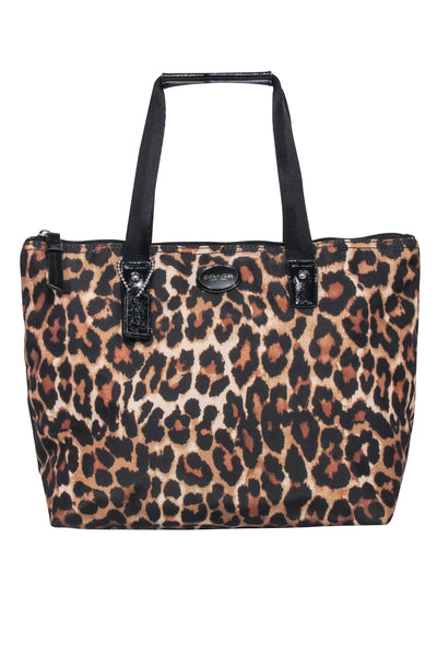 Current Boutique-Coach - Tan Leopard Print Mini Bag w/ Pouch
