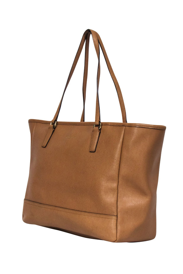Current Boutique-Coach - Tan Saffiano Leather Tote Bag