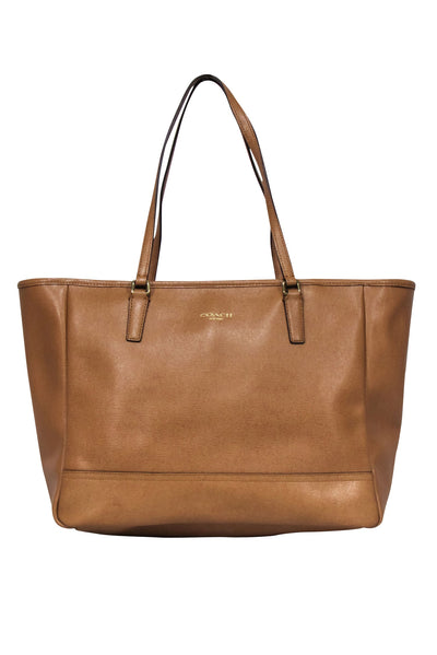 Current Boutique-Coach - Tan Saffiano Leather Tote Bag