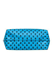 Current Boutique-Coach - Turquoise & Black Badlands Floral Print Reversible Tote Bag w/ Pouch