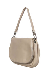 Current Boutique-Coccinelle - Beige Grained Leather Shoulder Bag