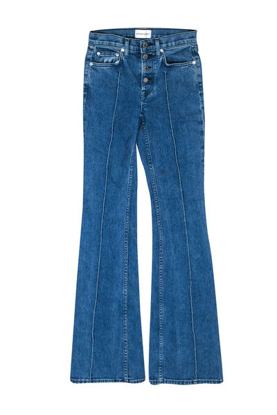 Current Boutique-Cotton Citizen - Medium Wash Pintuck Flare Jeans Sz 0