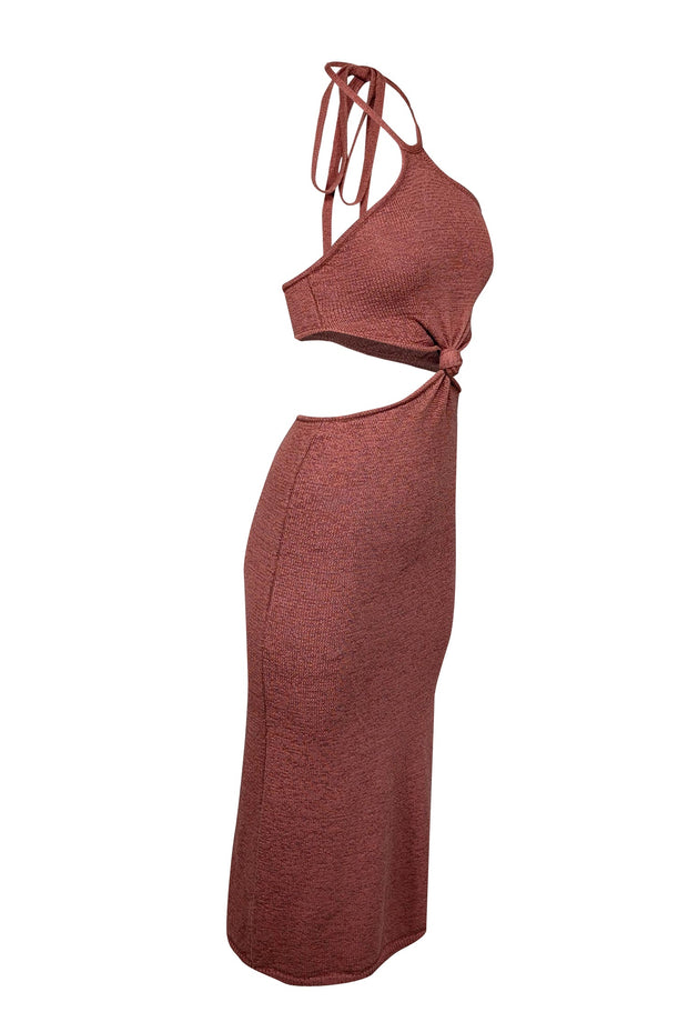 Current Boutique-Cult Gaia - Mauve Pink Knit Cutout Halter Dress Sz XS