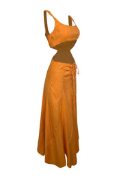 Current Boutique-Cult Gaia - Orange Sleeveless Cut-Out Maxi Dress Sz S