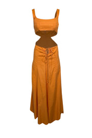 Current Boutique-Cult Gaia - Orange Sleeveless Cut-Out Maxi Dress Sz S